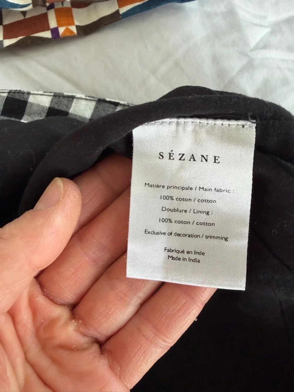 Sézane Pacome Skirt – Black & White Gingham – Size 36 (US 4) - Picture 6 of 6